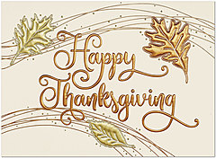 Dancing Leaves Thanksgiving Card H1475G-AAA